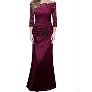 Miusol Women's Retro Off Shouler Floral dress